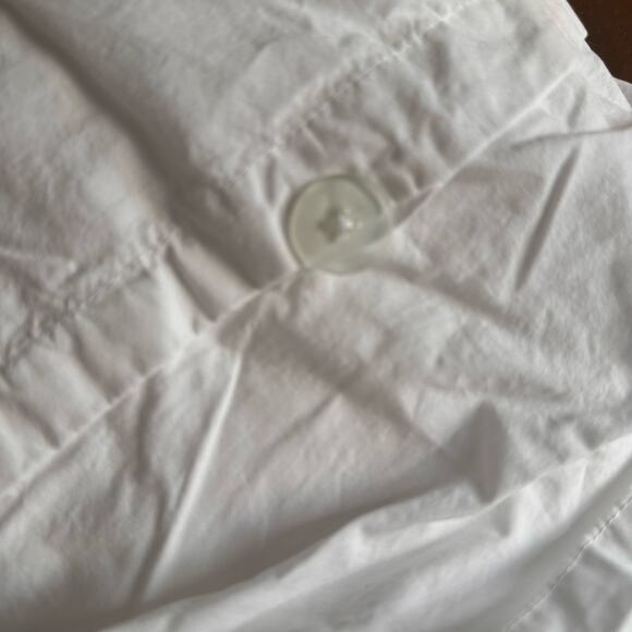 Pottery Barn Grand Organic Percale Duvet Cover Striped Border Lavender King - Picture 3 of 7